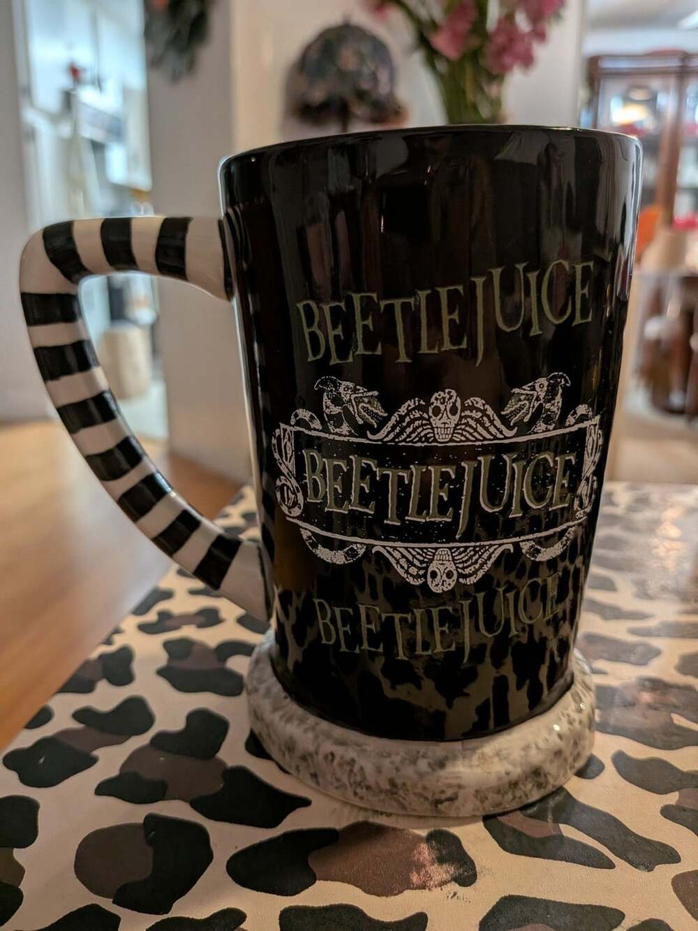 Silver Buffalo Beetlejuice 20 oz Ceramic Sculpted Mug